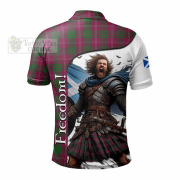 Crawford Crest Tartan Polo Shirt Inspired by the Freedom of Scottish Warrior