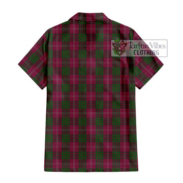 Crawford Tartan Short Sleeve Button Shirt with Family Crest DNA In Me Style