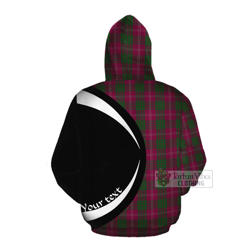 Tartan Vibes Clothing Crawford Tartan Cotton Hoodie with Family Crest Circle Style