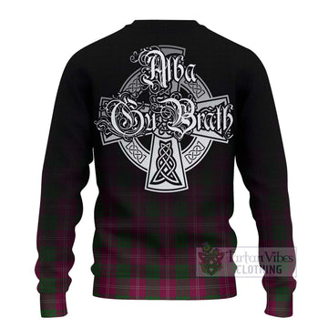 Crawford Tartan Ugly Sweater Featuring Alba Gu Brath Family Crest Celtic Inspired