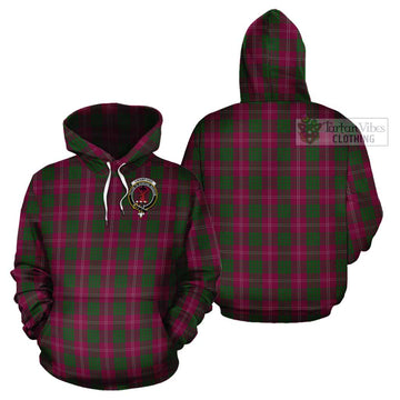 Crawford Tartan Cotton Hoodie with Family Crest