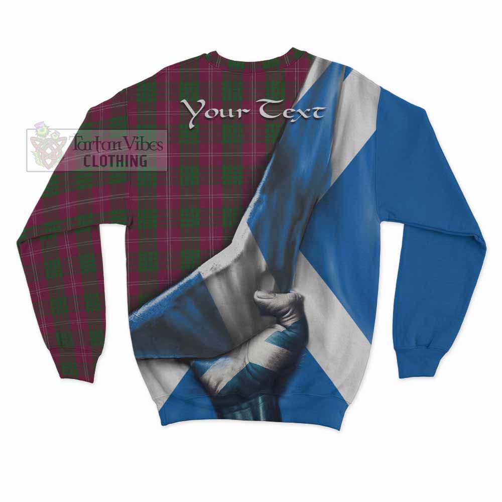 Tartan Vibes Clothing Crawford Tartan Sweatshirt with Family Crest Scotland Patriotic Style