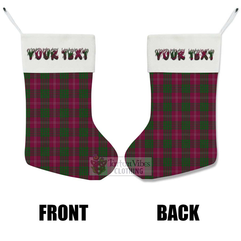 Tartan Vibes Clothing Crawford Tartan Christmas Stocking with Personalized Text