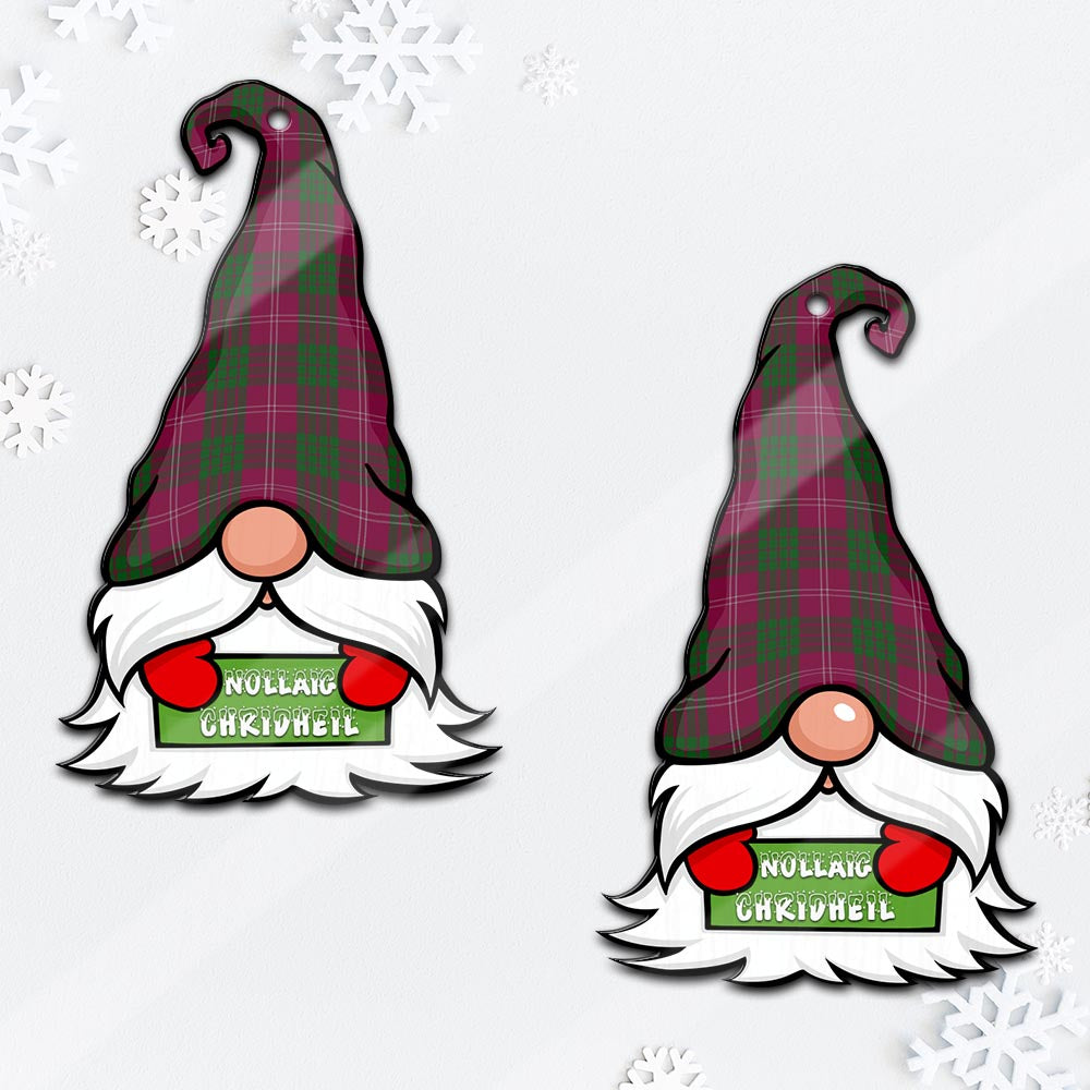 Crawford Gnome Christmas Ornament with His Tartan Christmas Hat Mica Ornament - Tartanvibesclothing