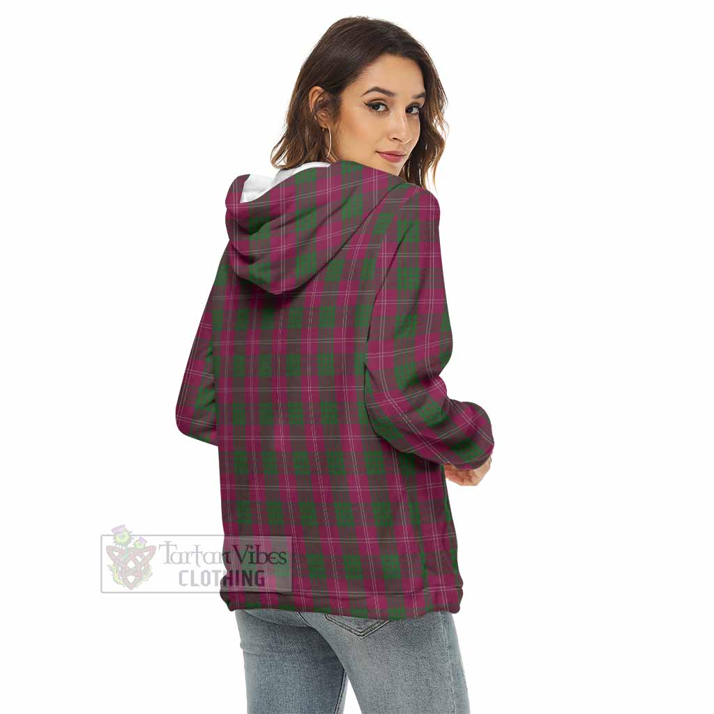 Crawford Tartan Women's Borg Fleece Hoodie with Half Zip - Tartan Vibes Clothing