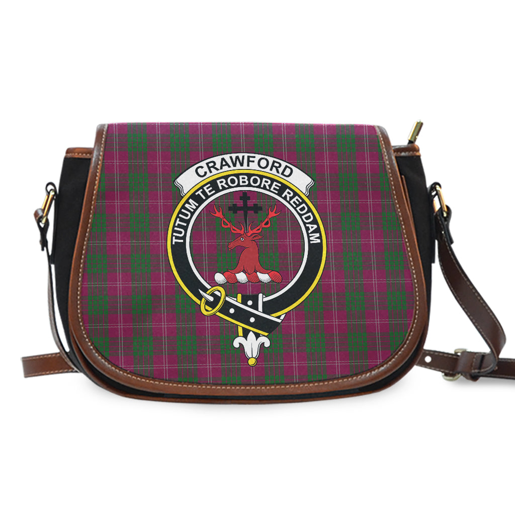 Crawford Tartan Saddle Bag with Family Crest - Tartan Vibes Clothing