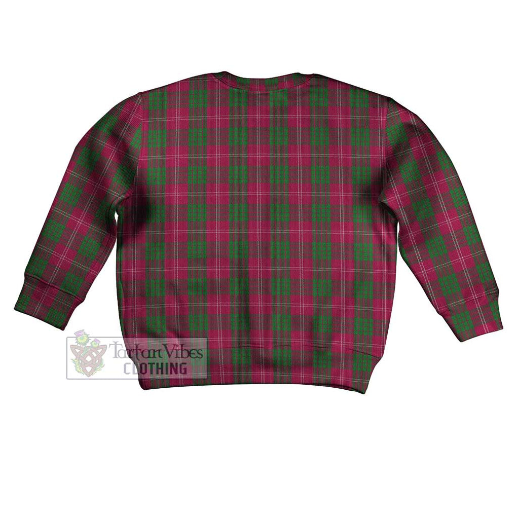 Tartan Vibes Clothing Crawford Tartan Kid Ugly Sweater with Family Crest