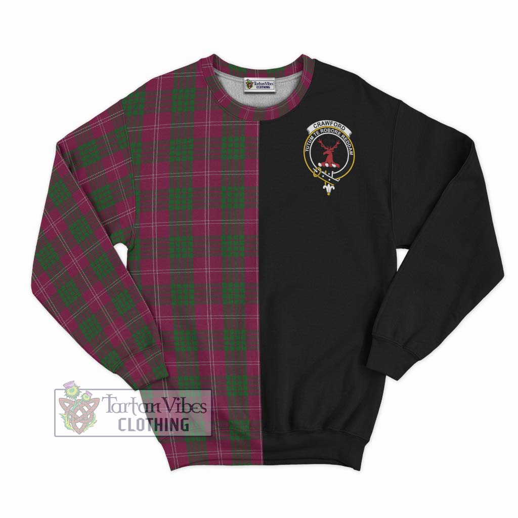 Tartan Vibes Clothing Crawford Tartan Sweatshirt with Family Crest and Half Of Me Style