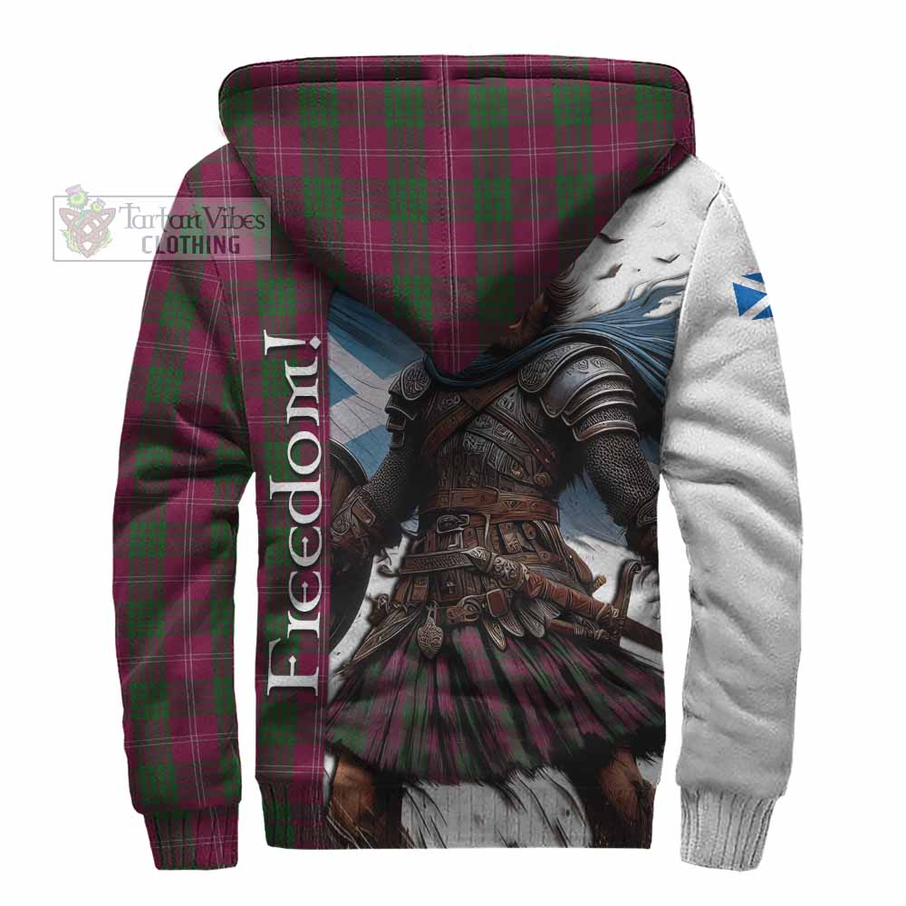 Tartan Vibes Clothing Crawford Crest Tartan Sherpa Hoodie Inspired by the Freedom of Scottish Warrior