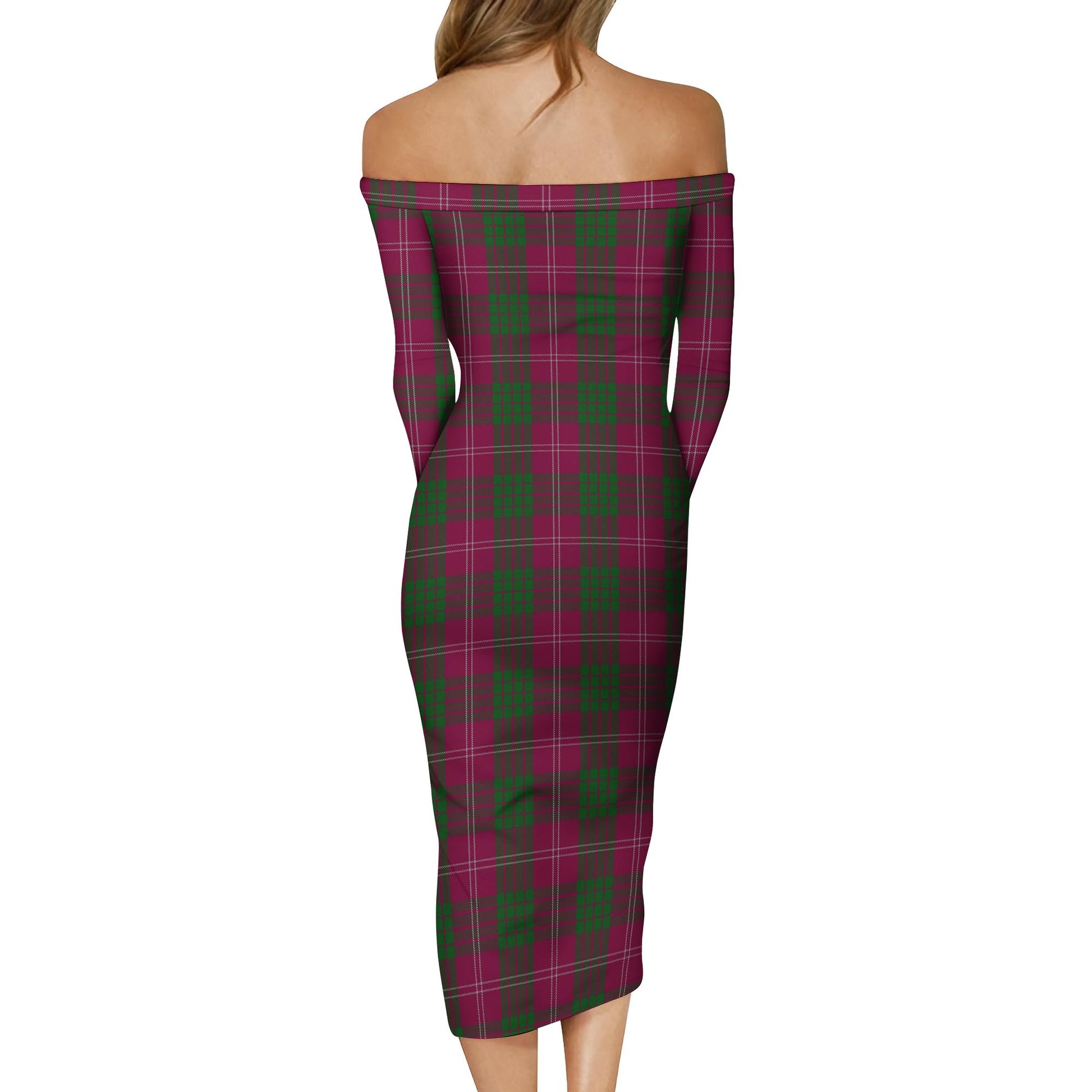 Crawford Tartan Off Shoulder Lady Dress - Tartanvibesclothing