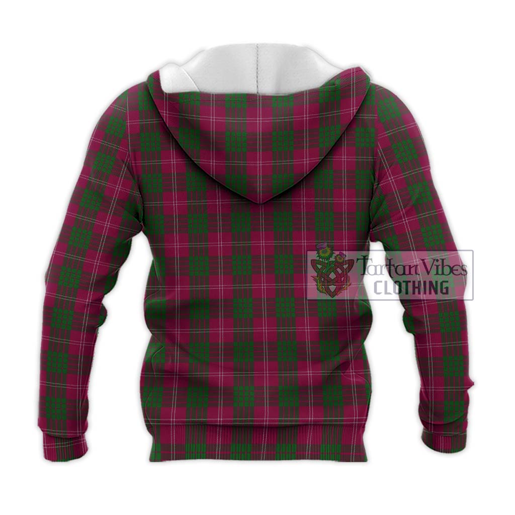 Tartan Vibes Clothing Crawford Tartan Knitted Hoodie with Family Crest DNA In Me Style