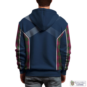 Crawford Tartan Hoodie with Family Crest and Lion Rampant Vibes Sport Style