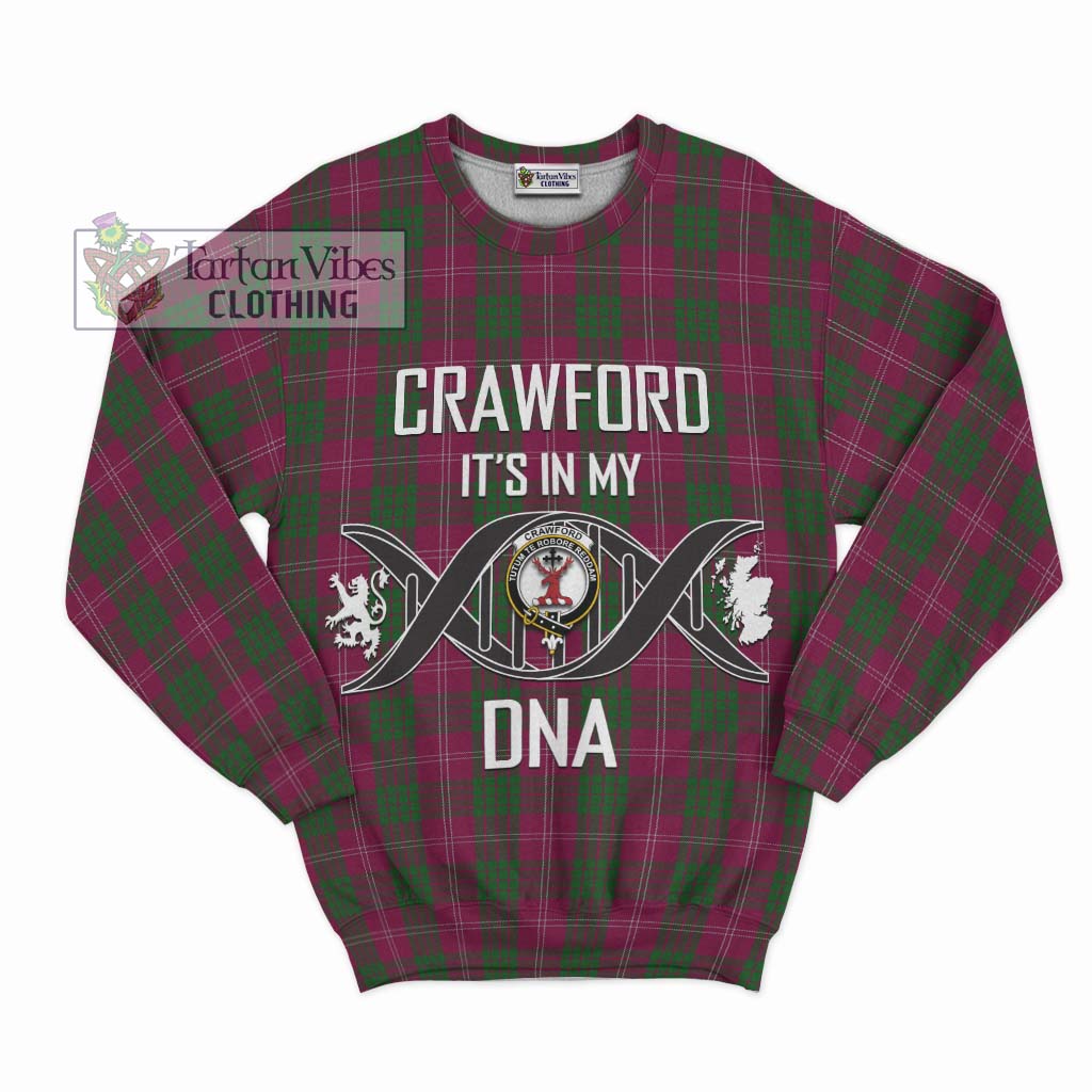 Tartan Vibes Clothing Crawford Tartan Sweatshirt with Family Crest DNA In Me Style