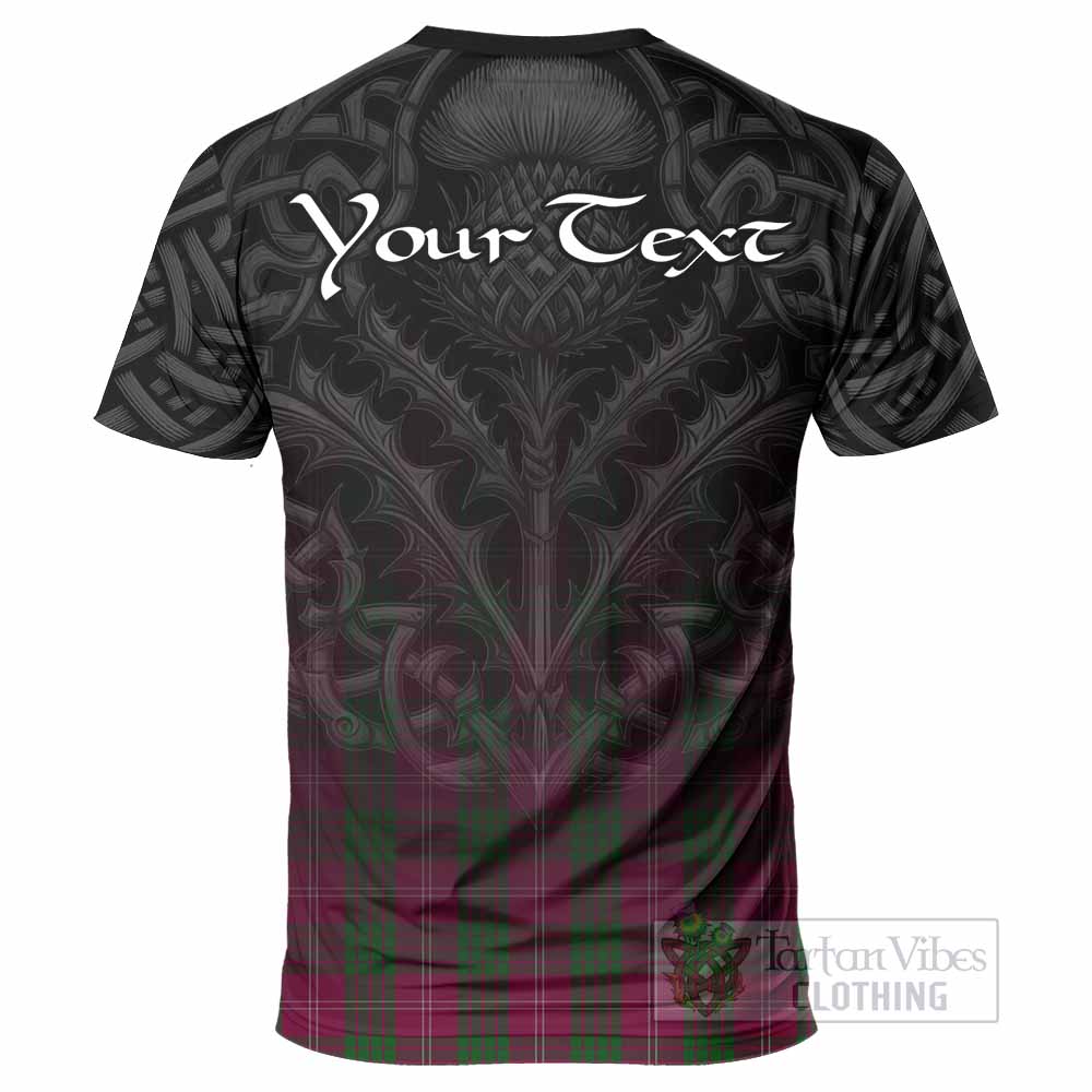 Tartan Vibes Clothing Crawford Tartan T-Shirt with Family Crest Celtic Thistle Vibes