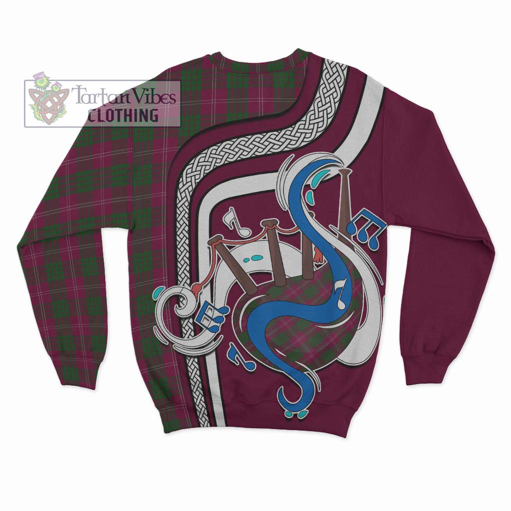 Tartan Vibes Clothing Crawford Tartan Sweatshirt with Epic Bagpipe Style