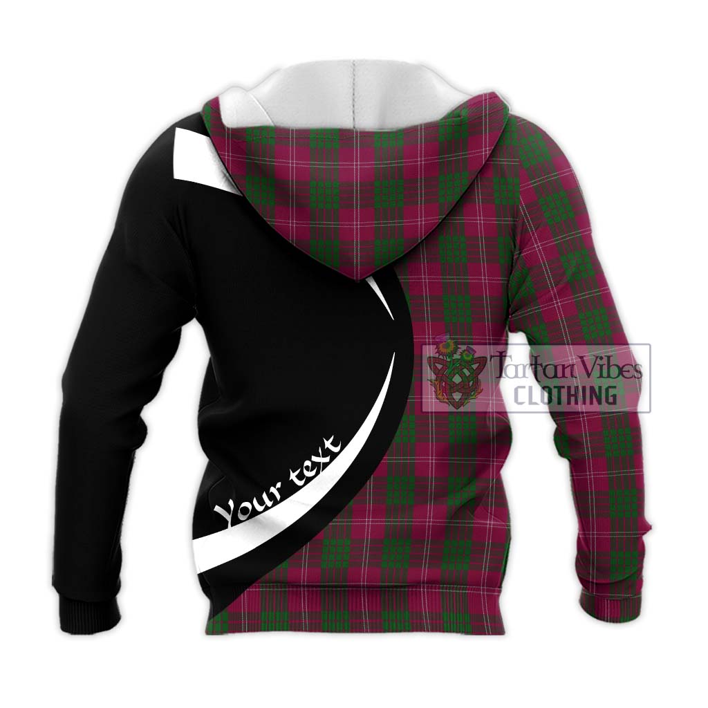 Tartan Vibes Clothing Crawford Tartan Knitted Hoodie with Family Crest Circle Style