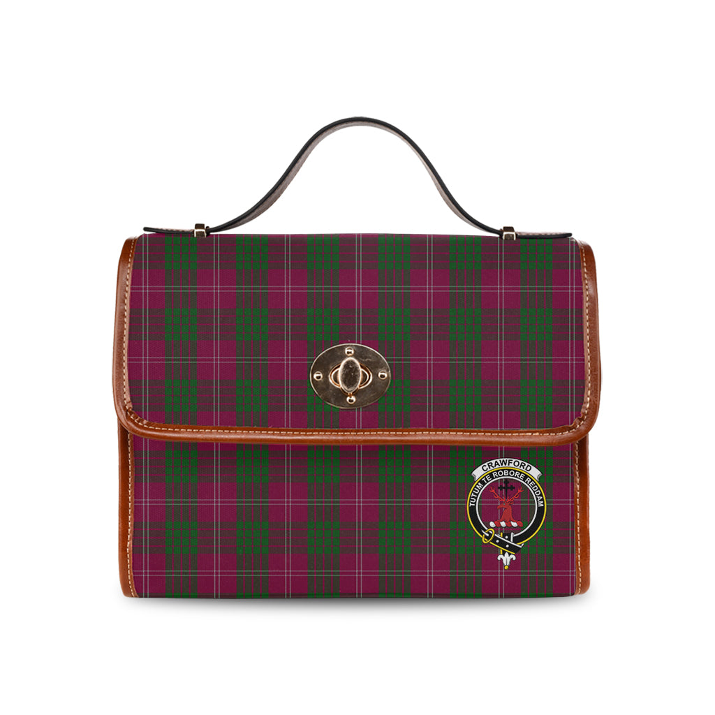 crawford-tartan-leather-strap-waterproof-canvas-bag-with-family-crest