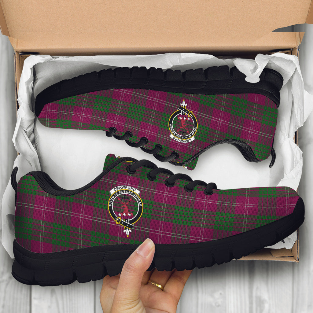 Crawford Tartan Sneakers with Family Crest - Tartan Vibes Clothing