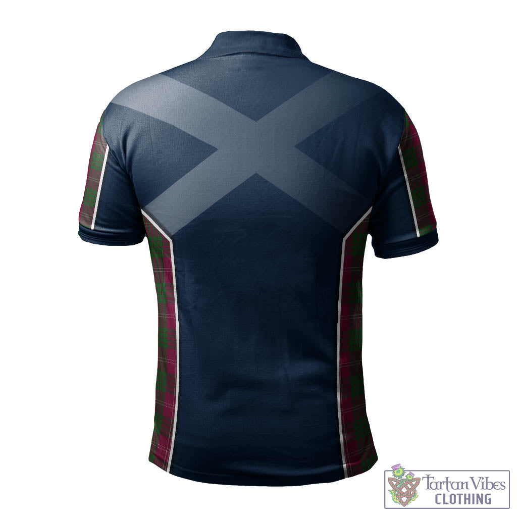 Tartan Vibes Clothing Crawford Tartan Men's Polo Shirt with Family Crest and Lion Rampant Vibes Sport Style