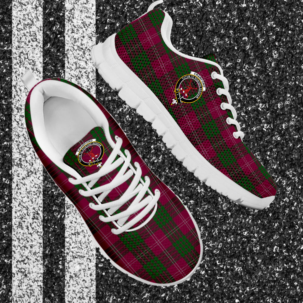 Crawford Tartan Sneakers with Family Crest - Tartan Vibes Clothing