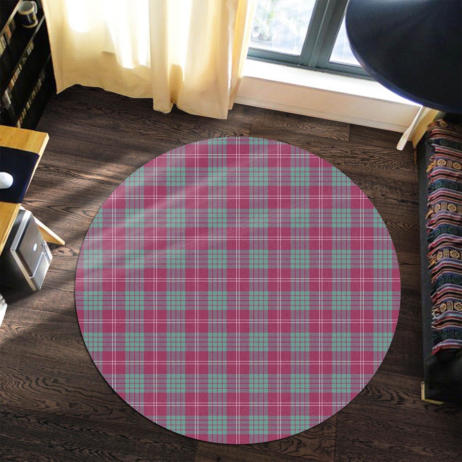 Crawford Ancient Tartan Round Rug - Tartanvibesclothing