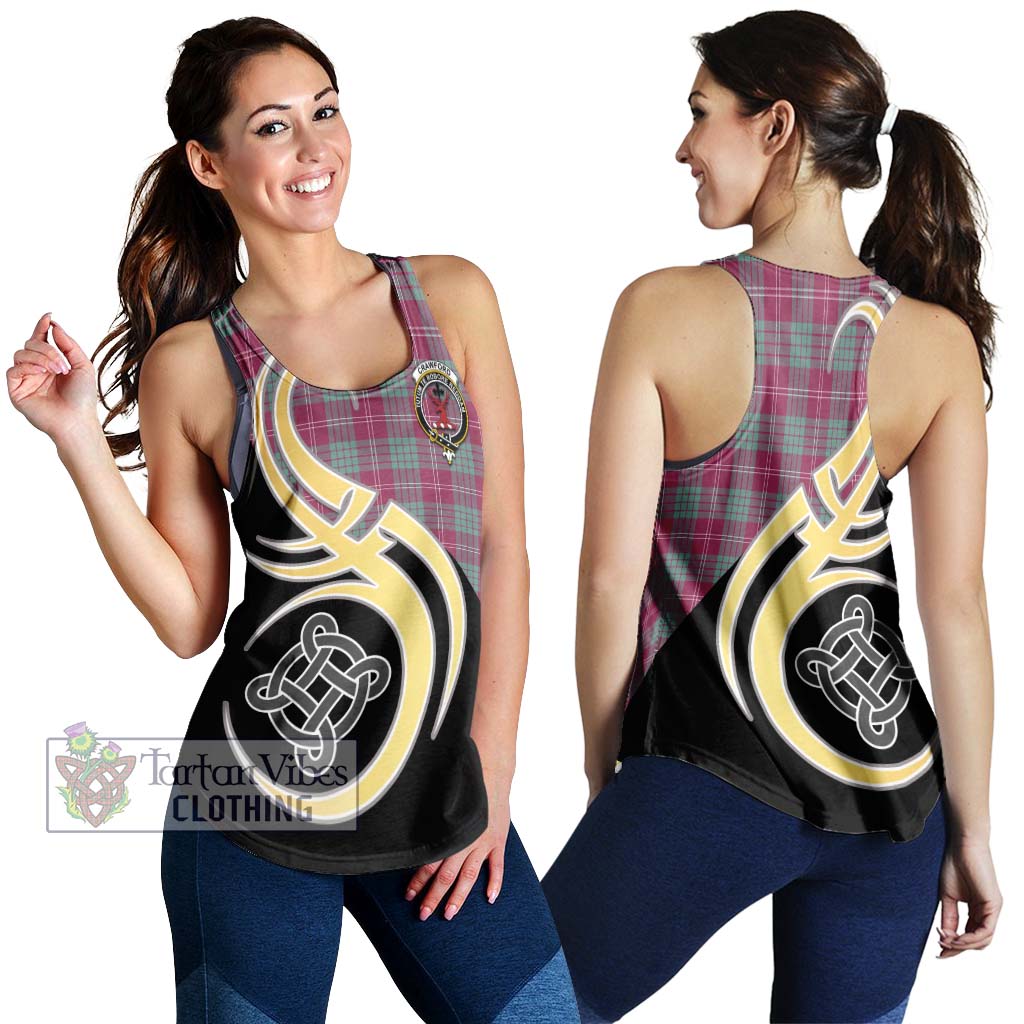 Tartan Vibes Clothing Crawford Ancient Tartan Women's Racerback Tanks with Family Crest and Celtic Symbol Style