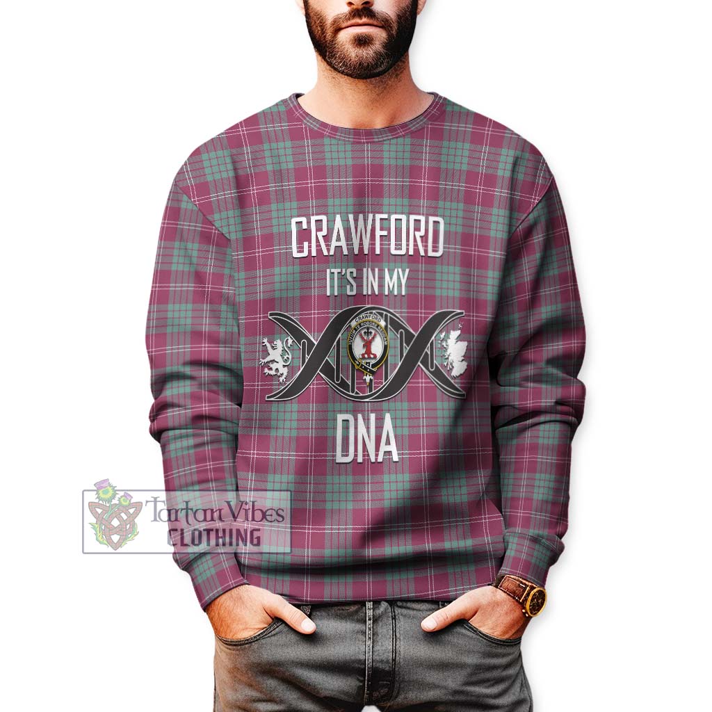 Tartan Vibes Clothing Crawford Ancient Tartan Sweatshirt with Family Crest DNA In Me Style