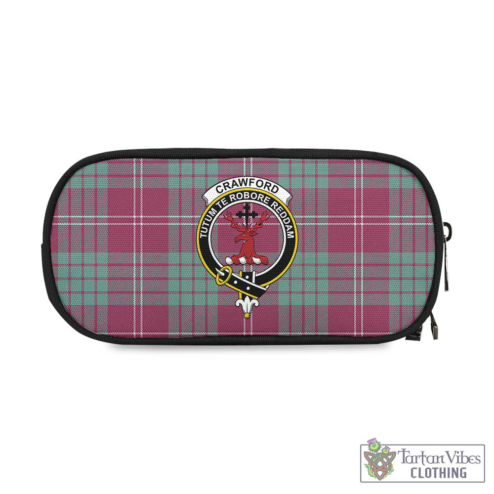 Tartan Vibes Clothing Crawford Ancient Tartan Pen and Pencil Case with Family Crest