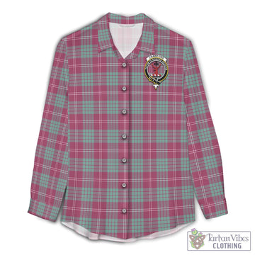 Crawford Ancient Tartan Women's Casual Shirt with Family Crest