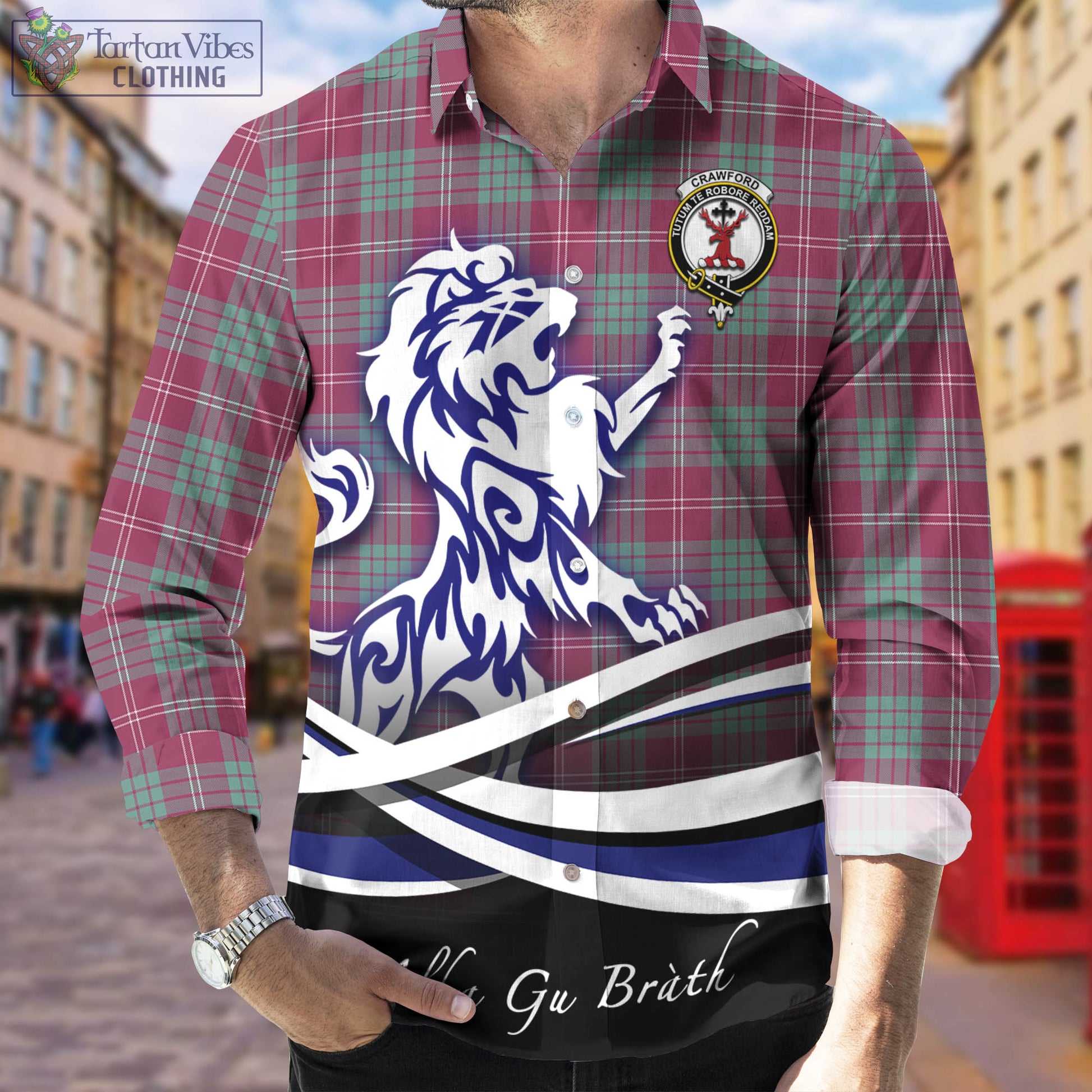 crawford-ancient-tartan-long-sleeve-button-up-shirt-with-alba-gu-brath-regal-lion-emblem