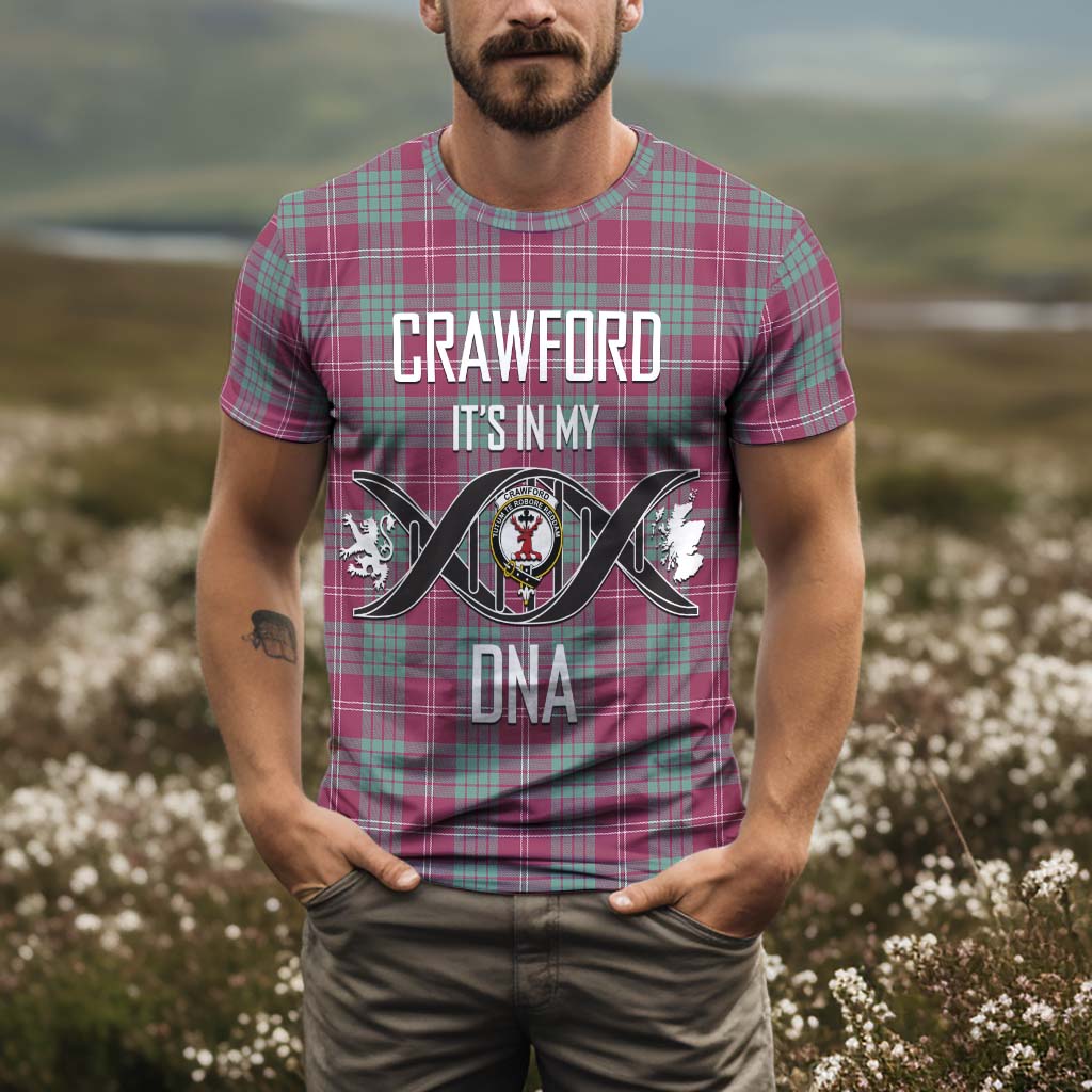 Tartan Vibes Clothing Crawford Ancient Tartan T-Shirt with Family Crest DNA In Me Style