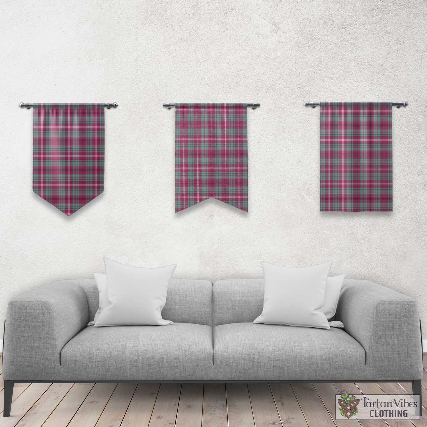 Tartan Vibes Clothing Crawford Ancient Tartan Gonfalon, Tartan Banner