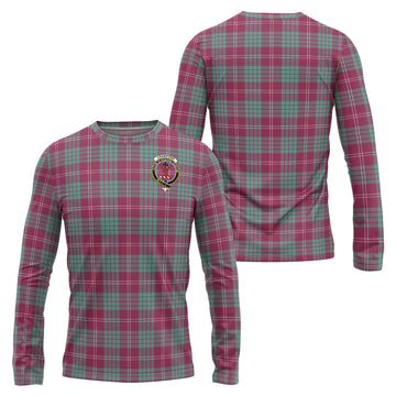 Crawford Ancient Tartan Long Sleeve T-Shirt with Family Crest