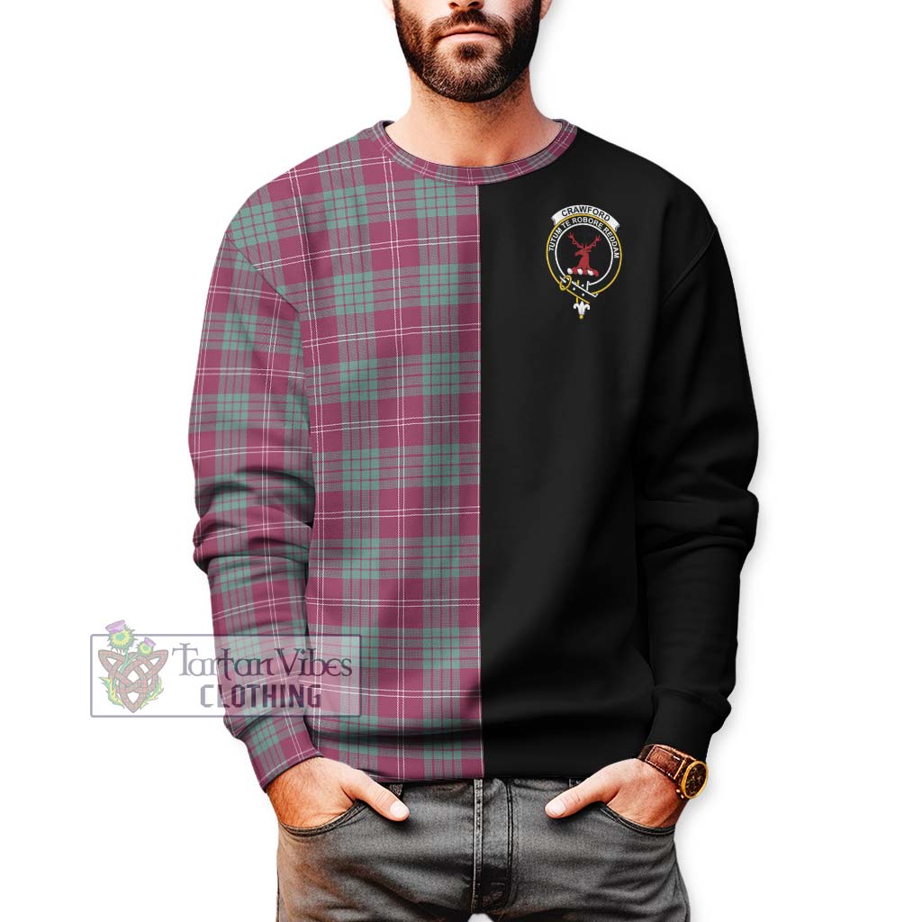 Tartan Vibes Clothing Crawford Ancient Tartan Sweatshirt with Family Crest and Half Of Me Style