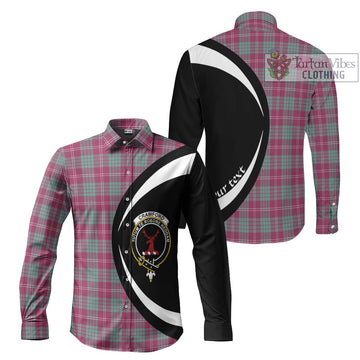 Crawford Ancient Tartan Long Sleeve Button Up with Family Crest Circle Style