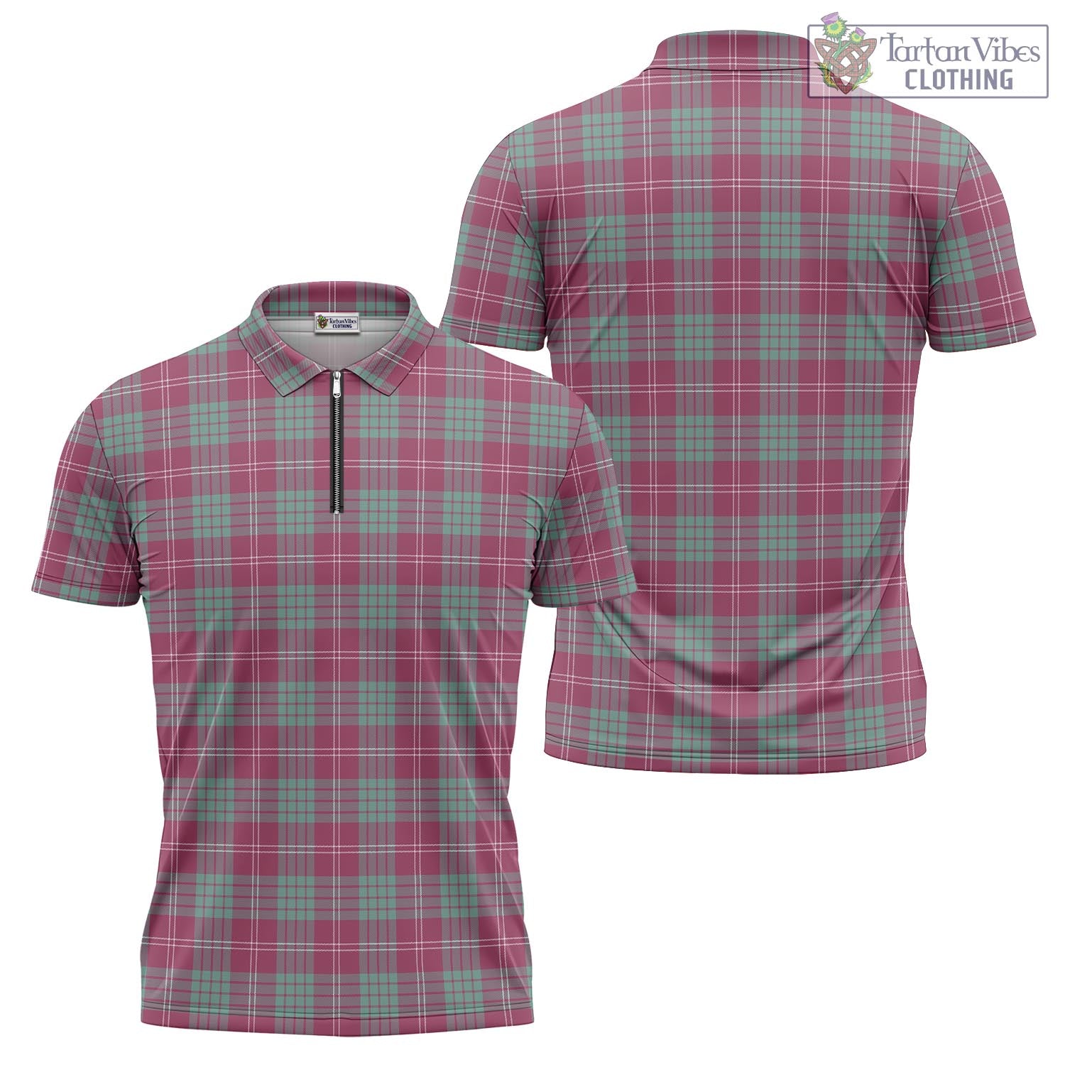 Tartan Vibes Clothing Crawford Ancient Tartan Zipper Polo Shirt