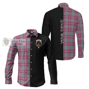 Crawford Ancient Tartan Long Sleeve Button Shirt with Family Crest and Half Of Me Style