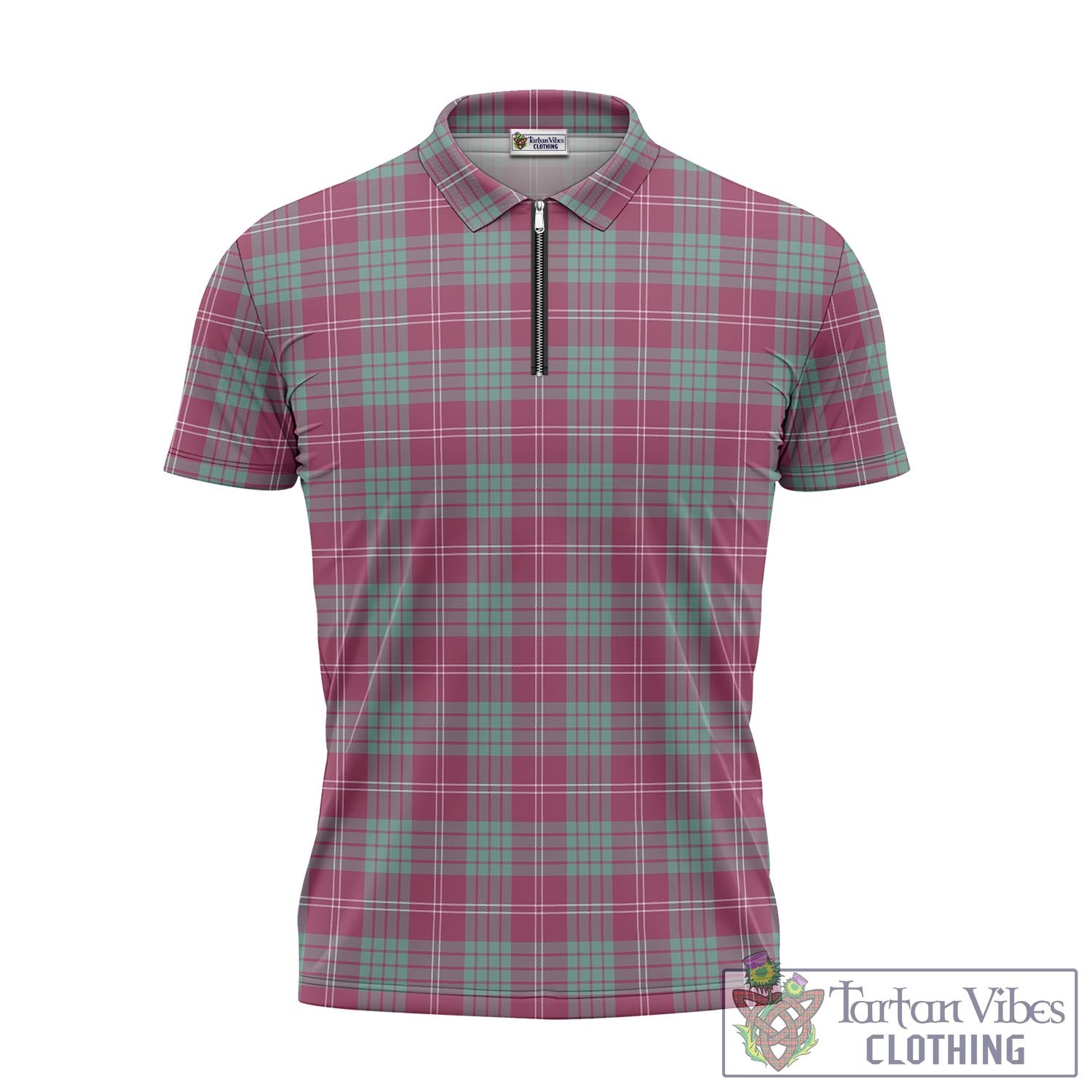 Tartan Vibes Clothing Crawford Ancient Tartan Zipper Polo Shirt