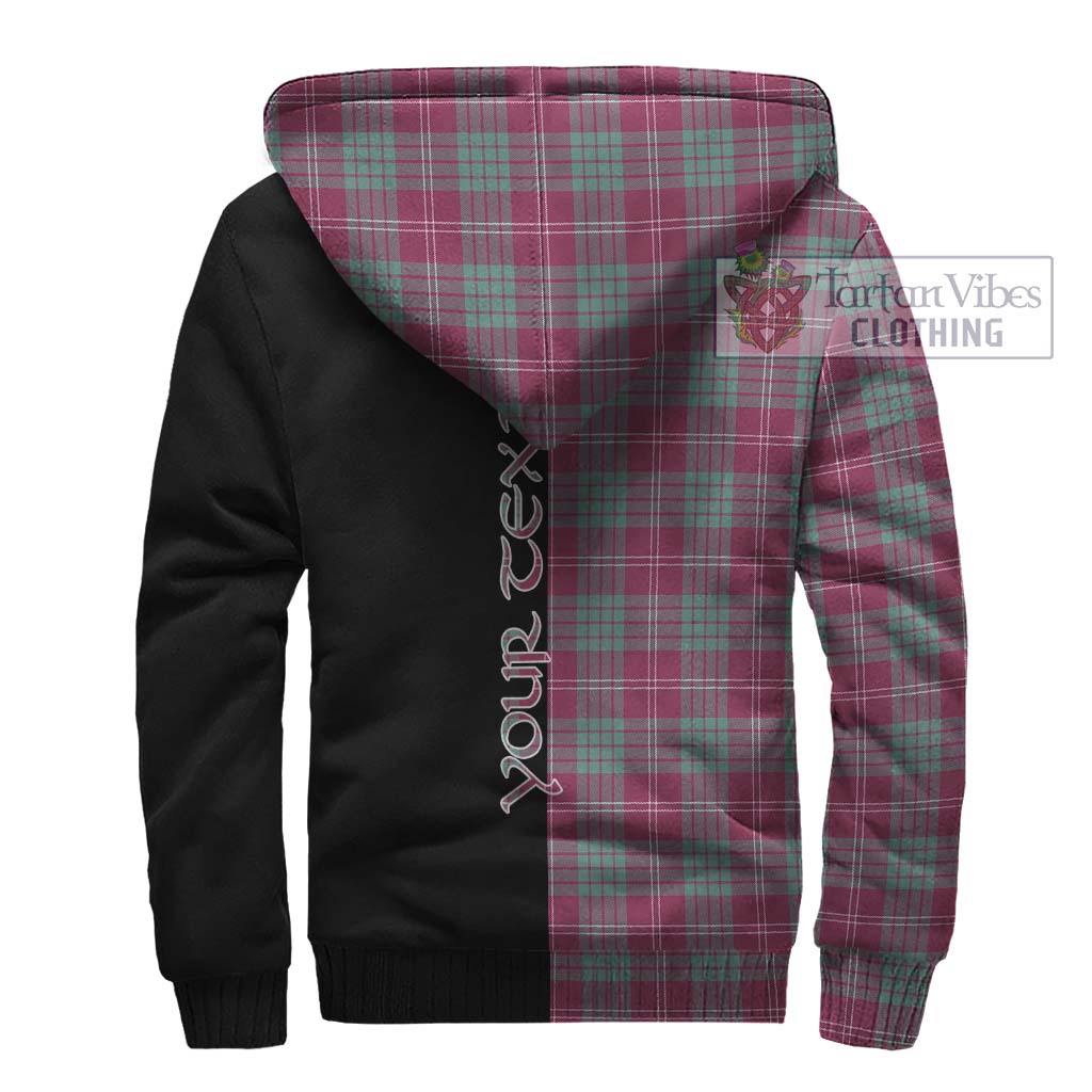 Tartan Vibes Clothing Crawford Ancient Tartan Sherpa Hoodie with Family Crest and Half Of Me Style