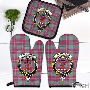 Crawford Ancient Tartan Combo Oven Mitt & Pot-Holder with Family Crest