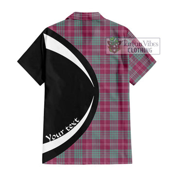 Crawford Ancient Tartan Short Sleeve Button Up with Family Crest Circle Style