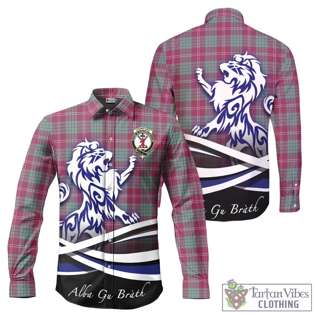 crawford-ancient-tartan-long-sleeve-button-up-shirt-with-alba-gu-brath-regal-lion-emblem