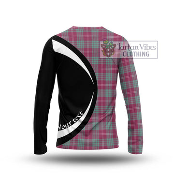 Crawford Ancient Tartan Long Sleeve T-Shirt with Family Crest Circle Style