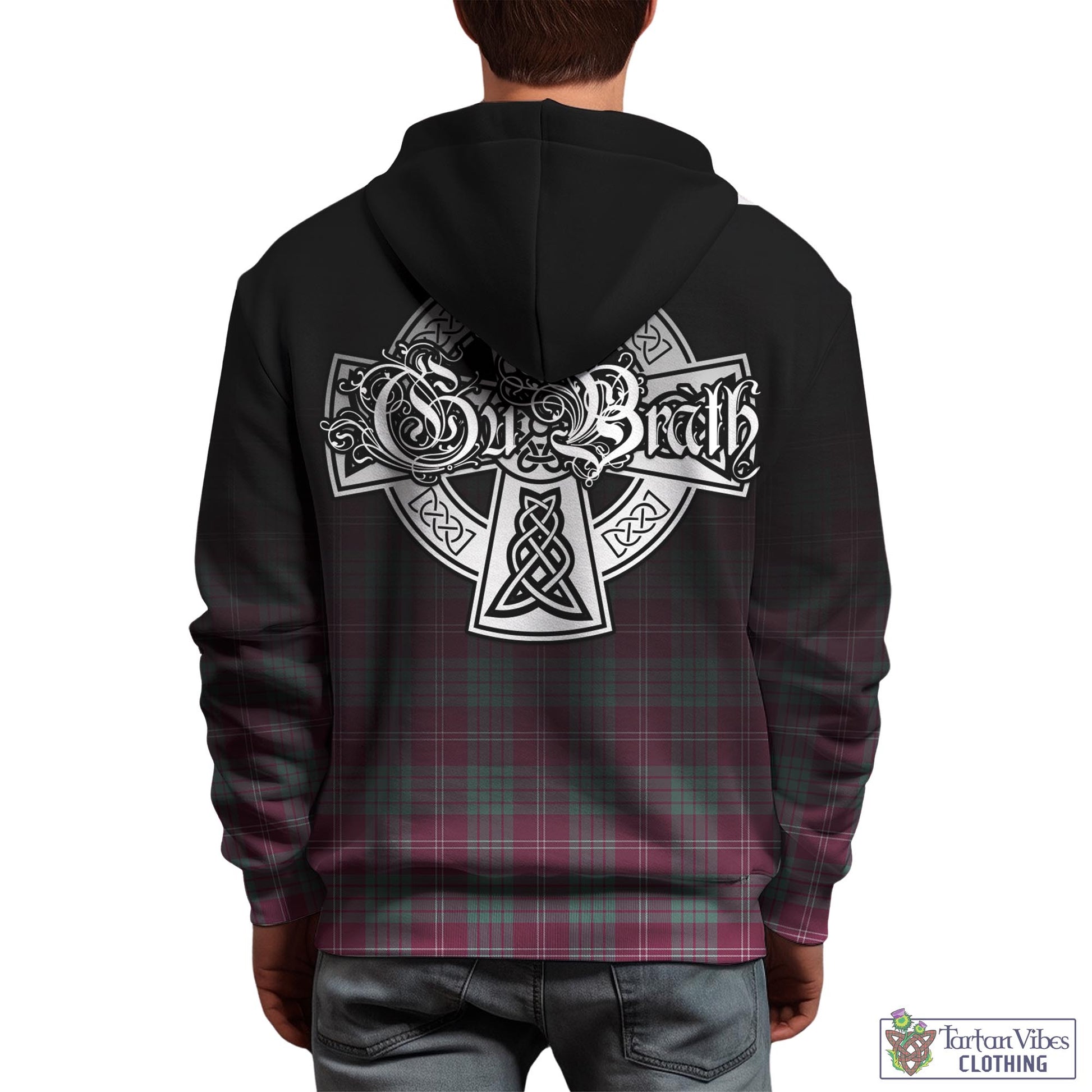 Tartan Vibes Clothing Crawford Ancient Tartan Hoodie Featuring Alba Gu Brath Family Crest Celtic Inspired