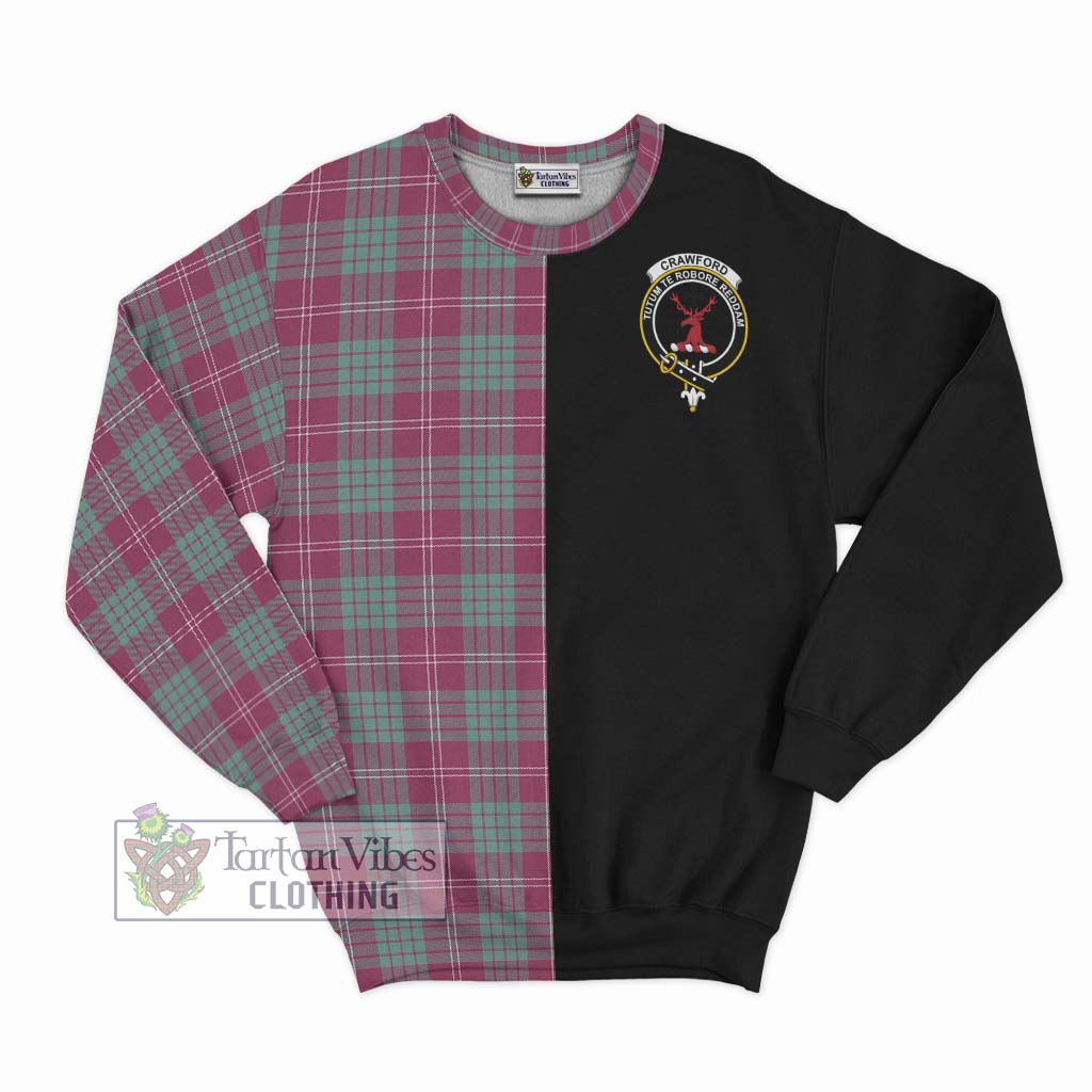 Tartan Vibes Clothing Crawford Ancient Tartan Sweatshirt with Family Crest and Half Of Me Style