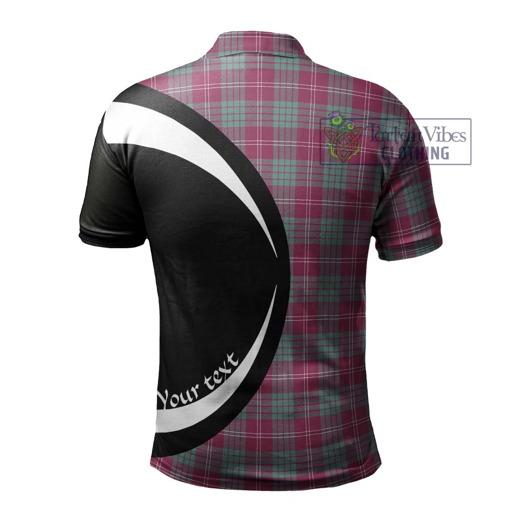 Tartan Vibes Clothing Crawford Ancient Tartan Men's Polo Shirt with Family Crest Circle Style