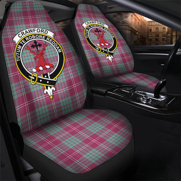 Crawford Ancient Tartan Car Seat Cover with Family Crest