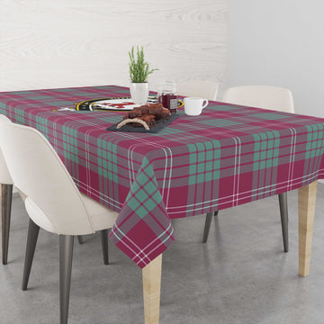 Crawford Ancient Tartan Tablecloth with Family Crest