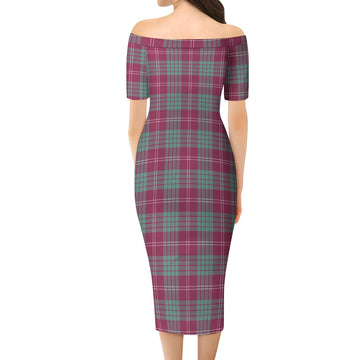 Crawford Ancient Tartan Off Shoulder Lady Dress