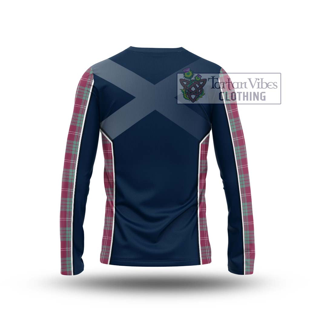 Tartan Vibes Clothing Crawford Ancient Tartan Long Sleeve T-Shirt with Family Crest and Lion Rampant Vibes Sport Style